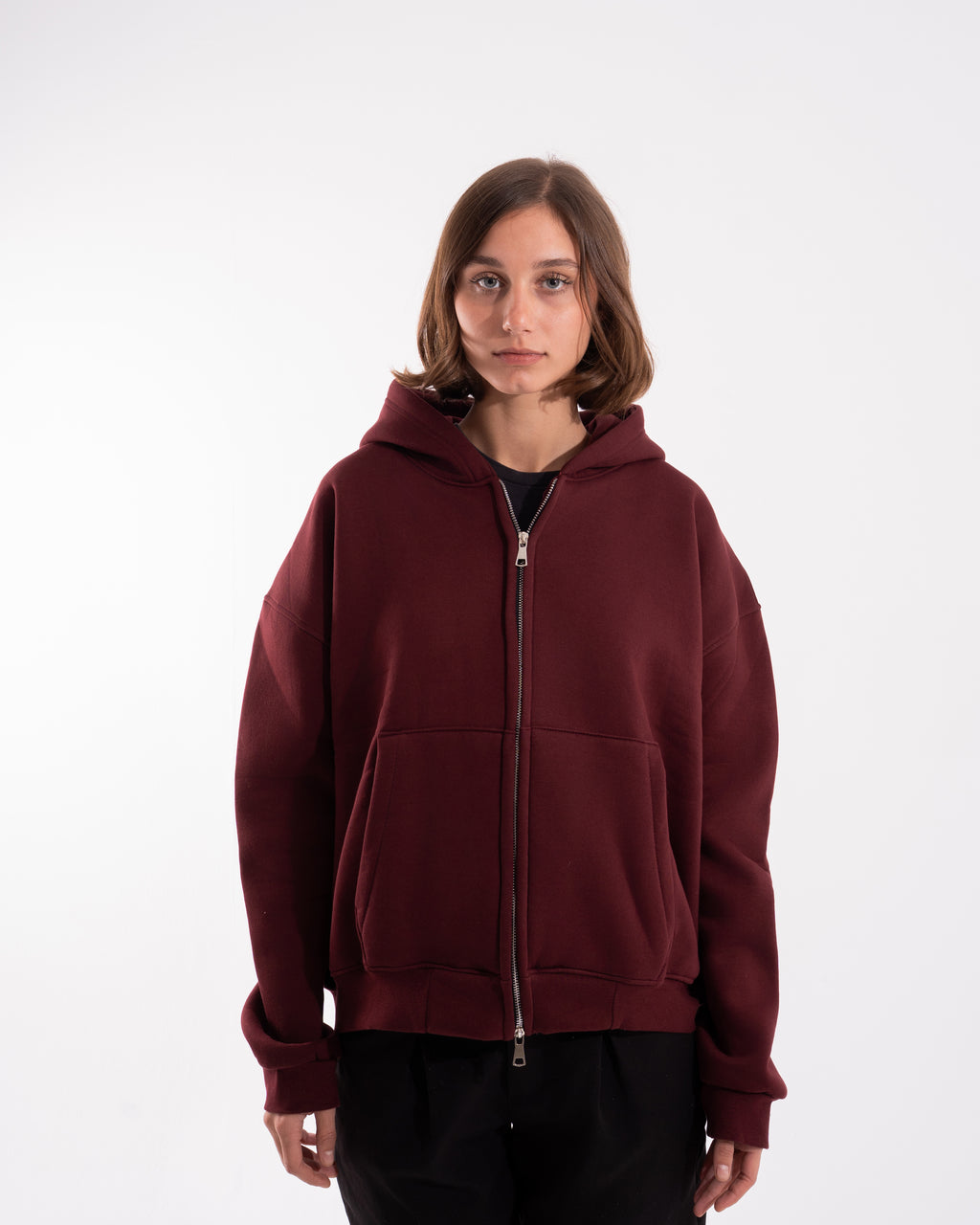BURGUNDY ZIPUP