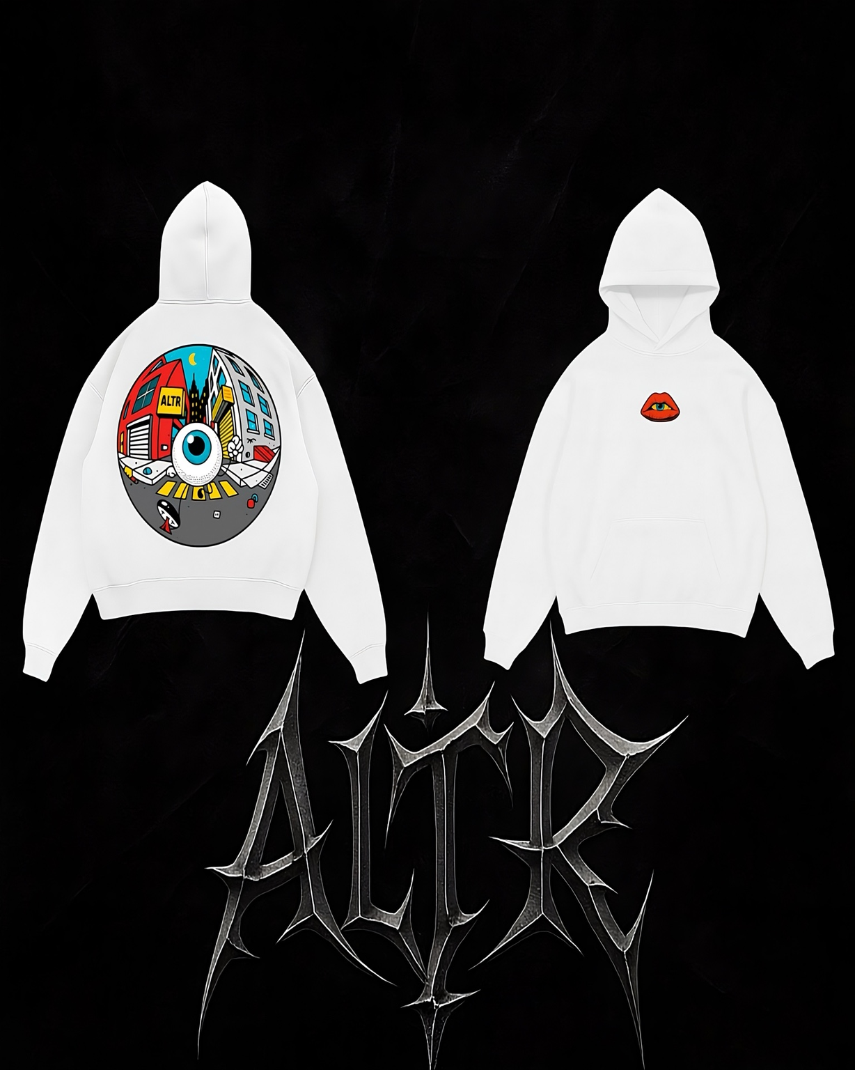 WHITE ALTR HOODIE