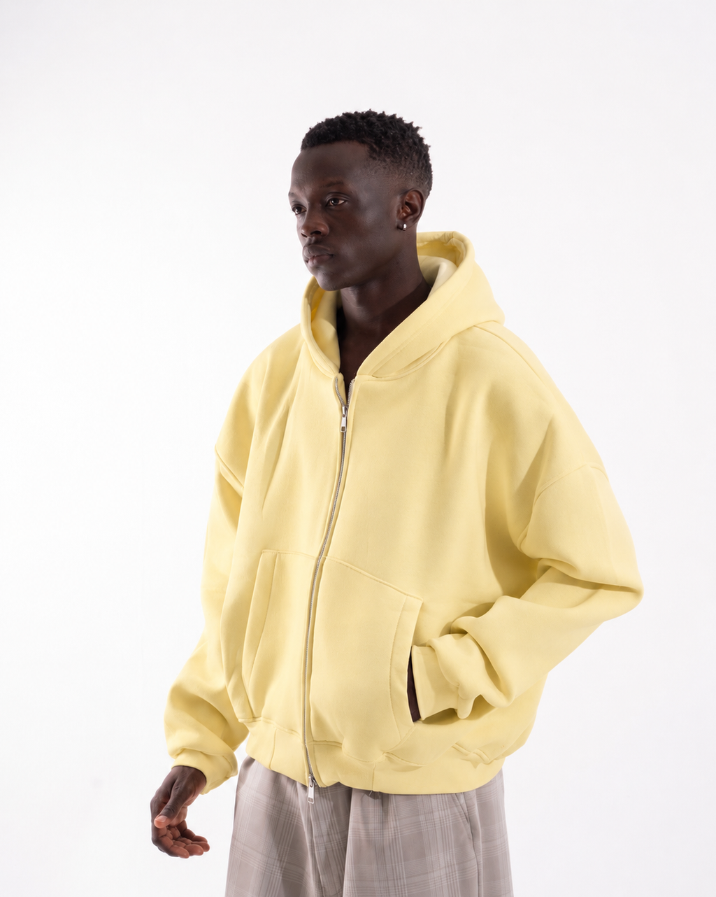 BUTTER YELLOW ZIPUP